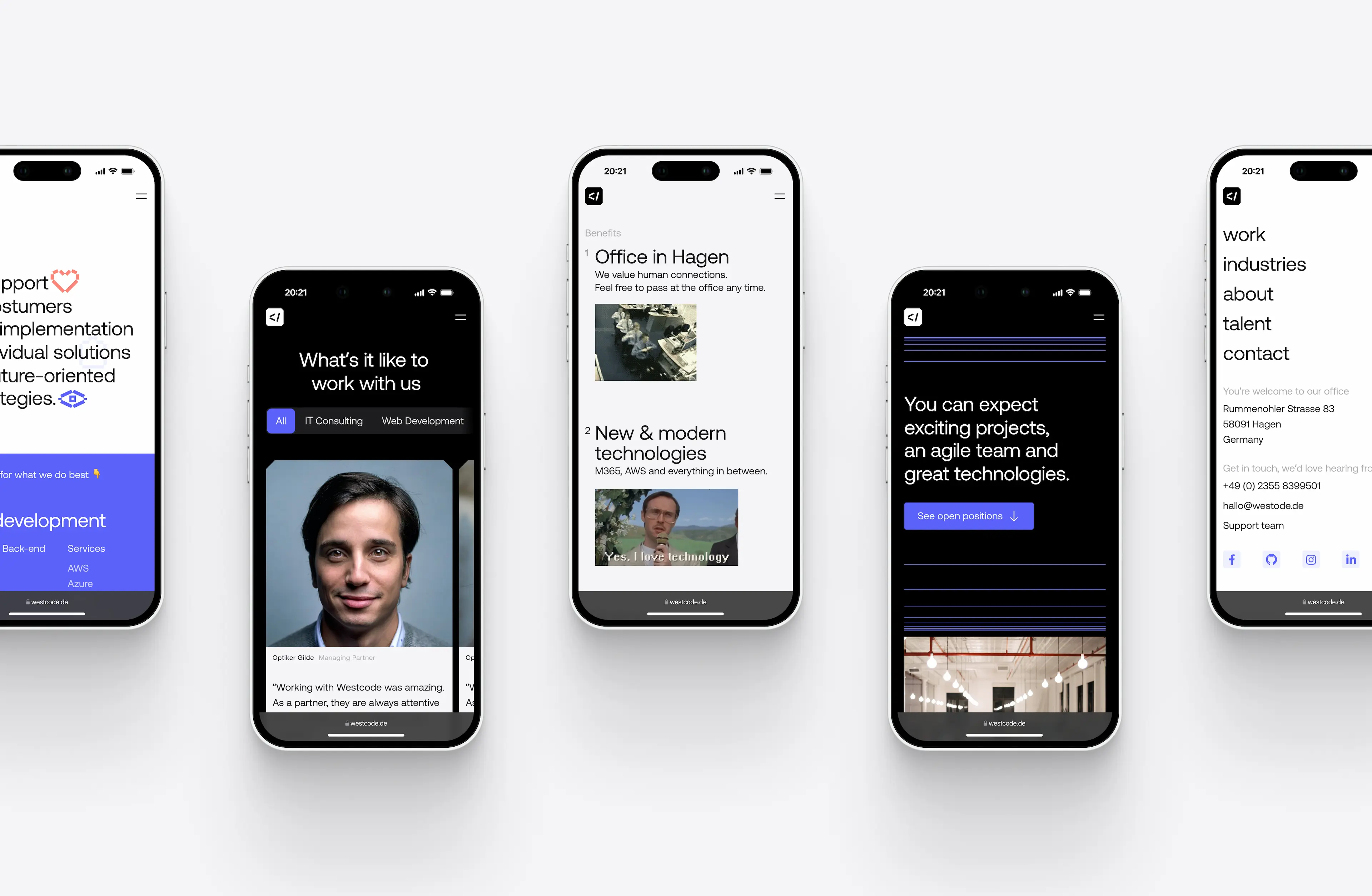 Westcode Mobile Website